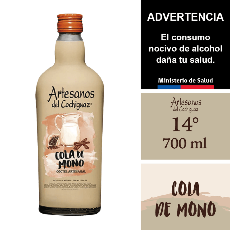 Pisco Artesano Cola de Mono  700cc