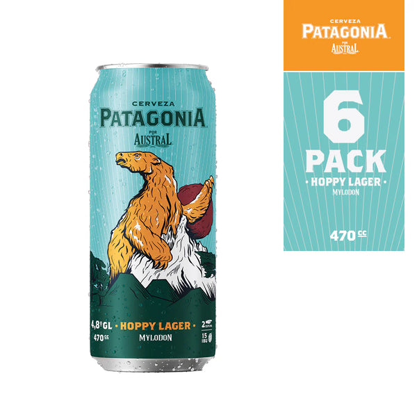 6x Cerveza Austral Patagonia Hoppy Lager Lata 470cc