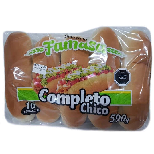 Pan de Completo Famasa Chico - 10 uni.