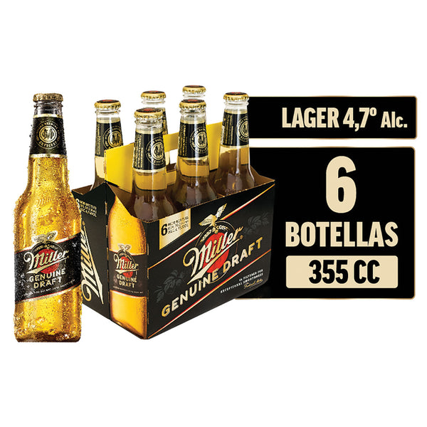 Pack Cerveza Miller 355 ml