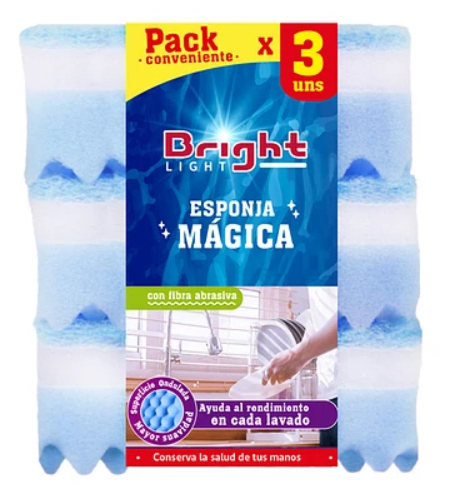 Esponja mágica bright 3 unid